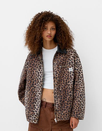 Cazadora Animal Print Mujer M - Bershka - Modalova