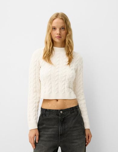 Jersey Chenilla Trenzado Mujer L - Bershka - Modalova