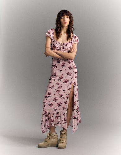 Vestido Midi Tul Mujer Xs - Bershka - Modalova