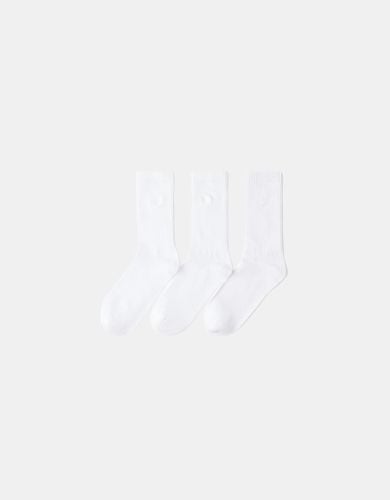 Pack 3 Calcetines Bordados Hombre - Bershka - Modalova