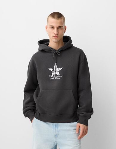 Sudadera Capucha Oversize Print Hombre L - Bershka - Modalova