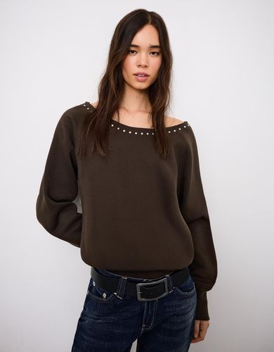 Simétrico Tachas Mujer S Marrón" - Bershka - Modalova