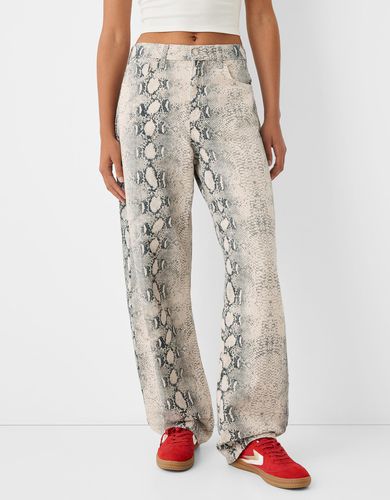 Jeans Balloon Animal Print Mujer 10-12 - Bershka - Modalova