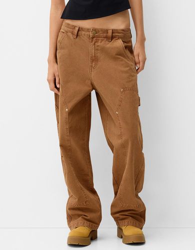 Pantalón Carpenter Algodón Mujer 32 - Bershka - Modalova