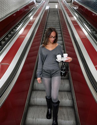 Jersey Cuello Pico Lazada Mujer L " - Bershka - Modalova