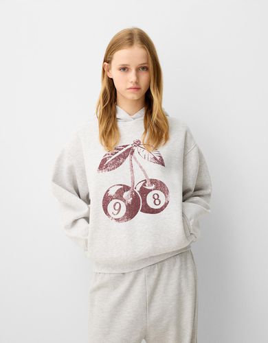 Sudadera Capucha Print Mujer 10-12 - Bershka - Modalova