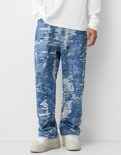 Jeans Baggy Print Hombre 36 - Bershka - Modalova