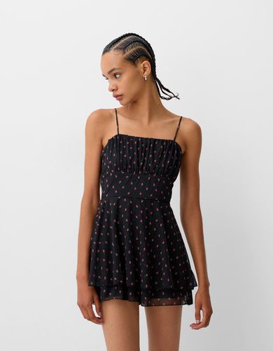 Mono Tirantes Volantes Print Mujer M - Bershka - Modalova