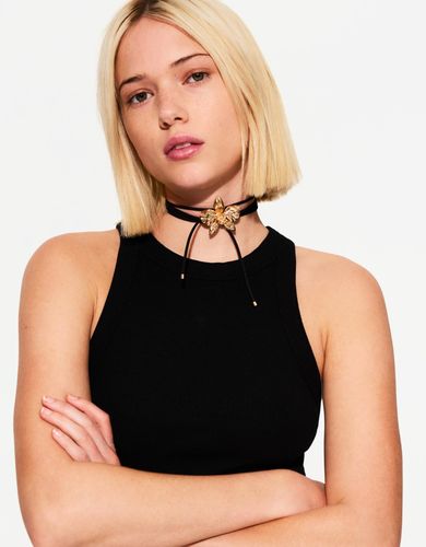 Collar Colgante Flor Mujer - Bershka - Modalova