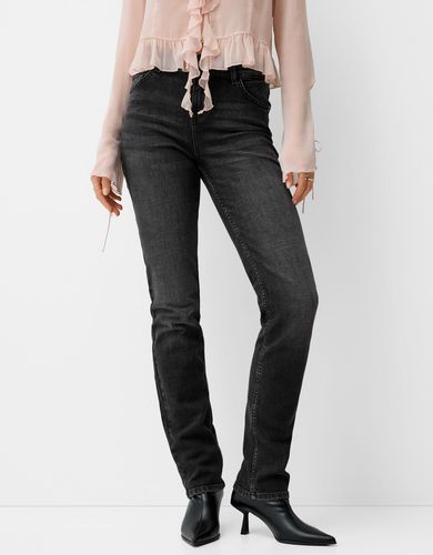 Bershka Jeans Slim Mujer 32 Negro - Bershka - Modalova