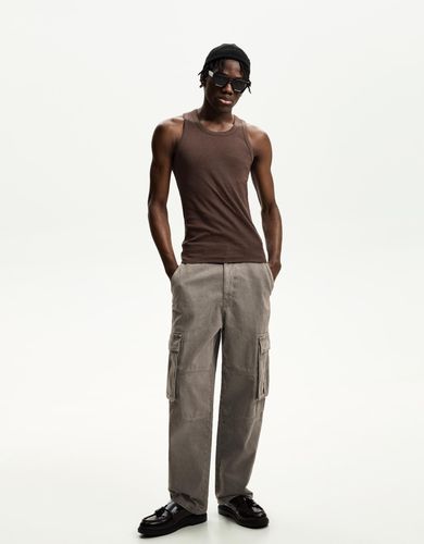 Pantalón Baggy Cargo Hombre 42 - Bershka - Modalova