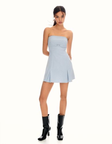 Vestido Mini Bandeau Cinturón Mujer L - Bershka - Modalova