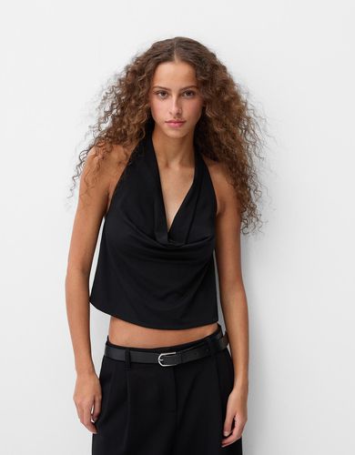 Top Fluido Halter Mujer L - Bershka - Modalova