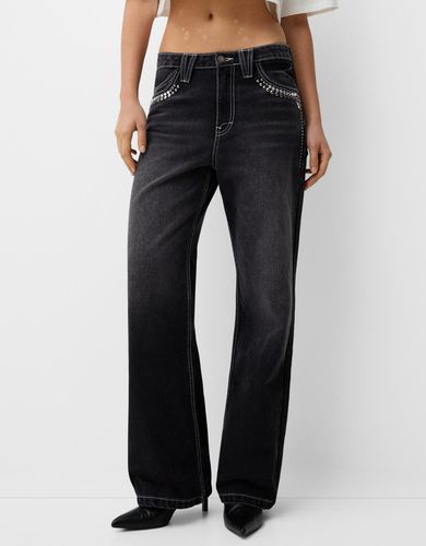 Jeans 90'S Wide Tachas Mujer 32 - Bershka - Modalova