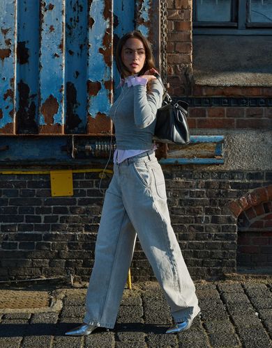 Ggy Balloon Mujer 32 Gris" - Bershka - Modalova