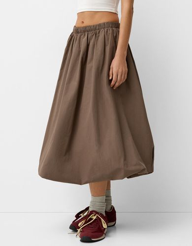 Falda Midi Globo Mujer Xs - Bershka - Modalova