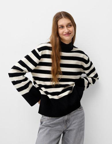 Jersey Cuello Alto Mujer M - Bershka - Modalova