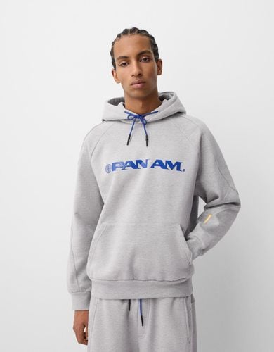 Sudadera Pan Am Capucha Boxy Print Hombre L - Bershka - Modalova