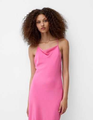 Vestido Asimétrico Volante Mujer M - Bershka - Modalova