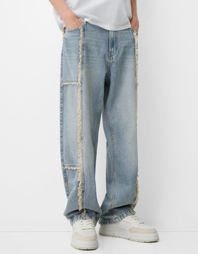 Jeans Baggy Flecos Hombre 36 - Bershka - Modalova