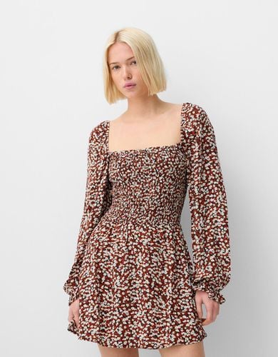 Vestido Mini Estampado Mujer L - Bershka - Modalova