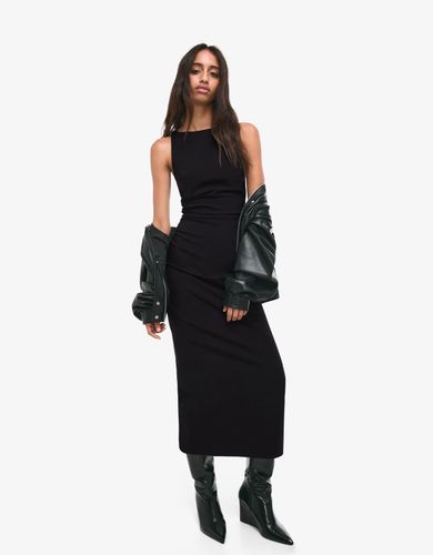 Midi Bengalina Mujer S Negro" - Bershka - Modalova