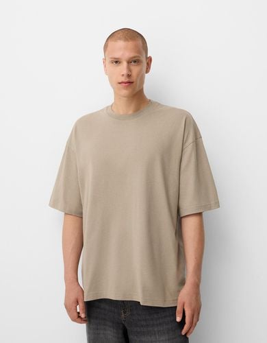 Camiseta Manga Corta Oversize Hombre M - Bershka - Modalova