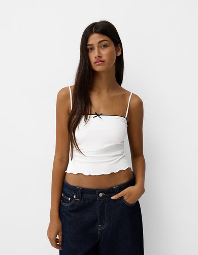 Top Tirantes Detalle Lazo Mujer L - Bershka - Modalova