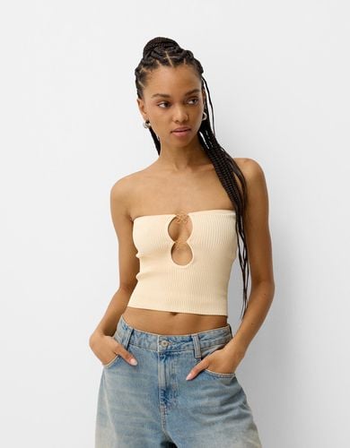 Top Bandeau Abalorios Mujer M - Bershka - Modalova