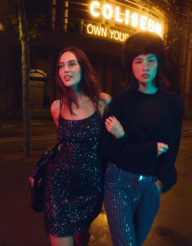 Ido Mini Lentejuelas Mujer M " - Bershka - Modalova