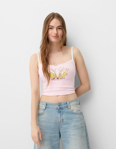 Top Bananya Print Mujer Xs - Bershka - Modalova