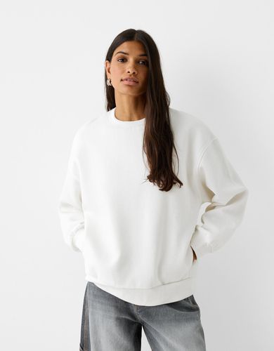 Sudadera Oversize Bolsillos Laterales Mujer L - Bershka - Modalova