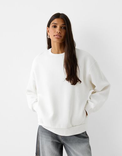 Sudadera Oversize Bolsillos Laterales Mujer S - Bershka - Modalova