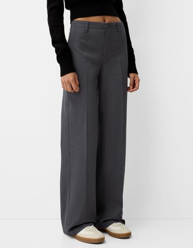 Pantalón Wide Leg Tailoring Mujer 32 - Bershka - Modalova