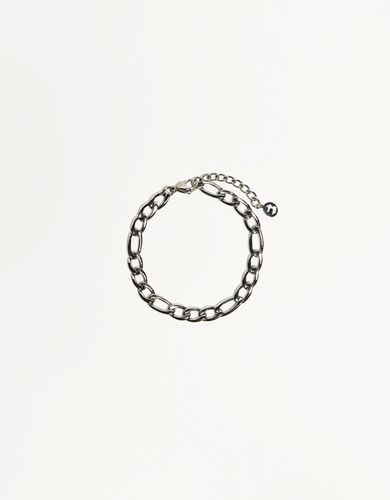 Pulsera Acero Eslabones Hombre - Bershka - Modalova