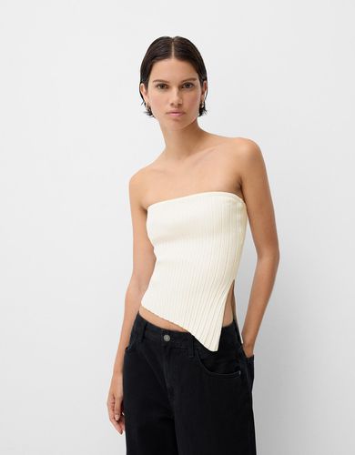 Top Bandeau Asimétrico Mujer M - Bershka - Modalova