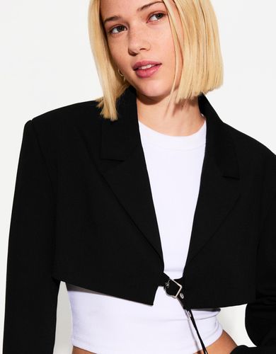 Blazer Cropped Mujer S - Bershka - Modalova