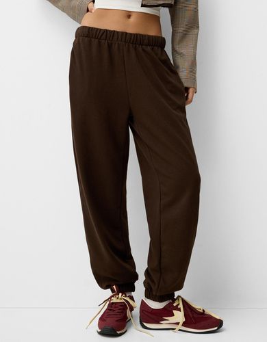 Pantalón Jogger Felpa Mujer L - Bershka - Modalova