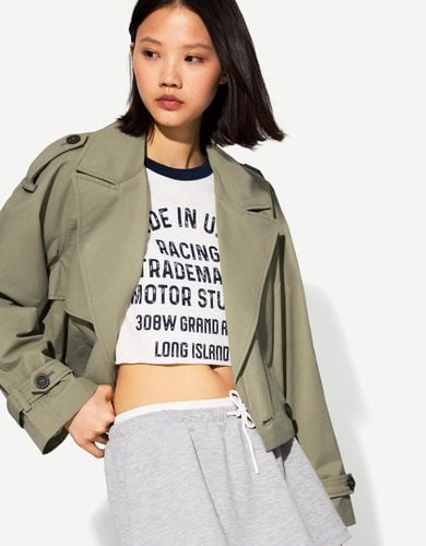 Cazadora Trench Corta Mujer S - Bershka - Modalova