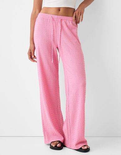 Pantalón Recto Gofrado Mujer L - Bershka - Modalova