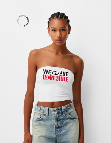 Top The Incredibles Bandeau Mujer S - Bershka - Modalova