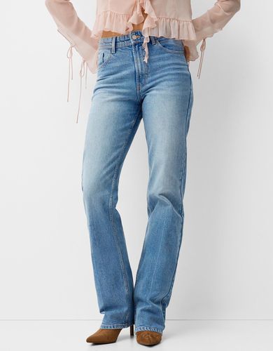 Jeans High Waist Straight Confort Mujer 34 - Bershka - Modalova