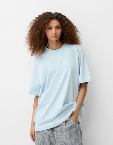 Camiseta Manga Corta Oversize Mujer L - Bershka - Modalova