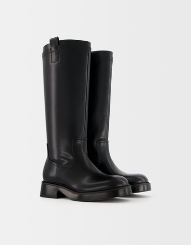 Botas Planas Caña Alta Mujer 36 - Bershka - Modalova