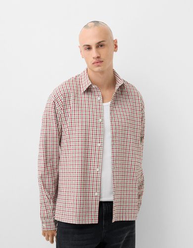 Camisa Relax Cuadros Hombre L - Bershka - Modalova