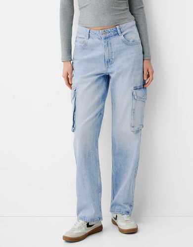 Jeans Cargo Straight Mujer 10-12 - Bershka - Modalova