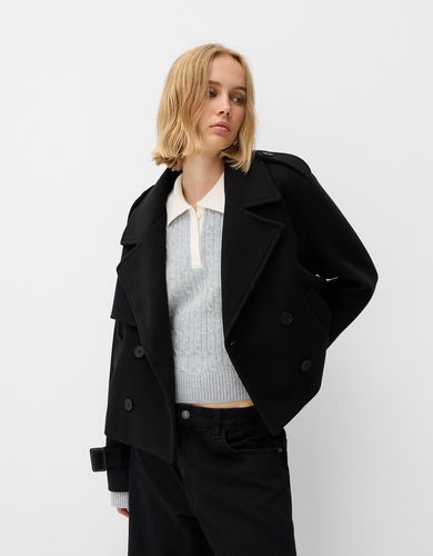 Cazadora Trench Corto Soft Mujer L - Bershka - Modalova