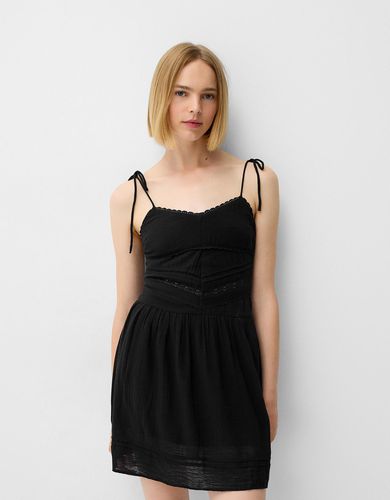 Vestido Mini Rústico Mujer M - Bershka - Modalova