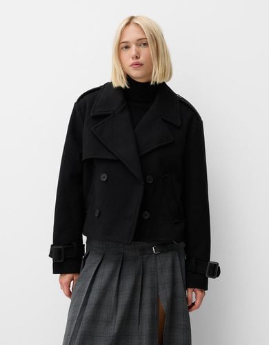 Cazadora Trench Corto Soft Mujer S - Bershka - Modalova