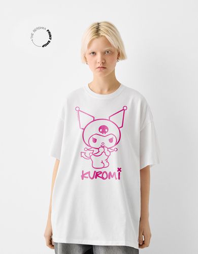 Camiseta Kuromi Manga Corta Boxy Mujer M - Bershka - Modalova